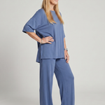Belndra | Short Sleeve Oversized Top And Wide Leg Pants Set
