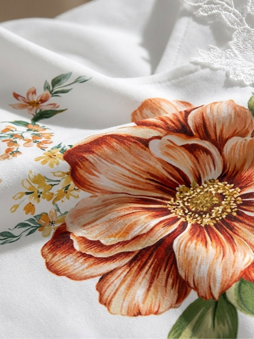 Brithea | Floral Off-Shoulder A-Line Midi Dress