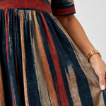 Verarose | One Shoulder Striped Midi Dress