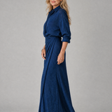 Orlavia | Long Sleeve Wrap Front Maxi Dress