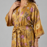 Fiossa | Floral Satin Wrap Lounge Robe