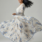 Serlia | Pleated Wrap Midi Dress