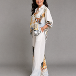 Fleursette | Artistic Print Blouse And Wide Leg Pants Set
