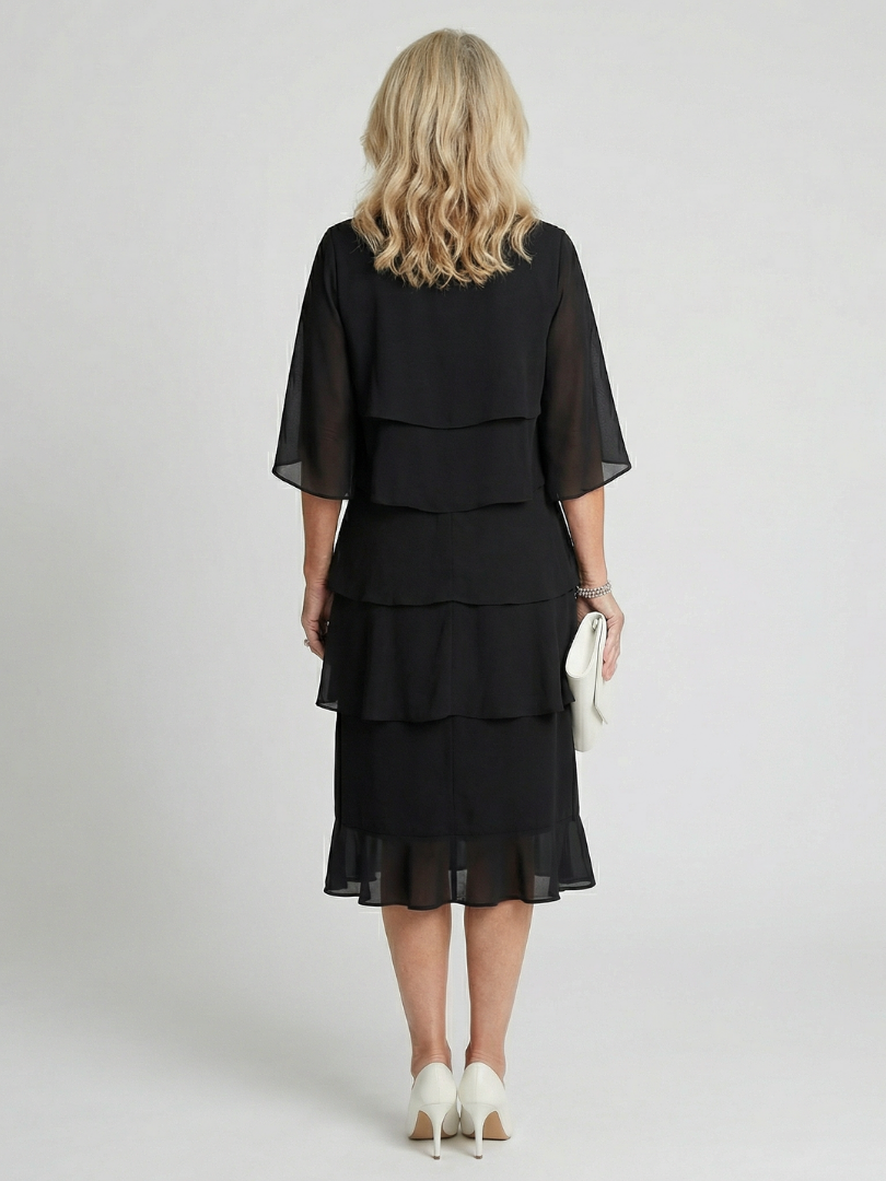Odavia | Layered Tier Midi Dress