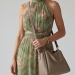 Halette | Pebbled Leather Shoulder Crossbody Bag