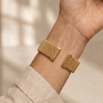 Serwyn | Woven Mesh Open Cuff Bracelet