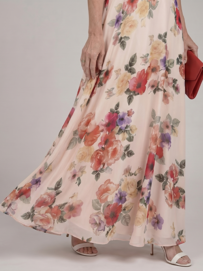 Beline | Sleeveless Flowing Skirt Maxi Dress