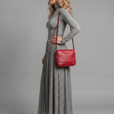 Velvia | Long Sleeve Turtleneck Defined Waist Midi Dress