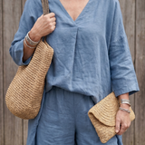Penwynne | Loose Tunic Top Wide Leg Pant Set
