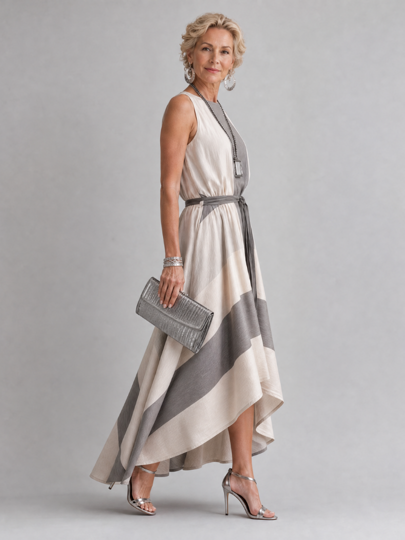 Willora | Sleeveless High Low Midi Dress