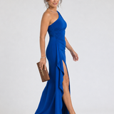 Talsette | One Shoulder High Side Slit Maxi Dress