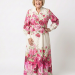 Hilassa | Long Sleeve Floral Belted Maxi Dress