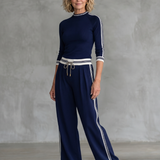 Saffmarie | Fitted Long Sleeve Top Wide Leg Pants Set