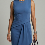 Esmenia | Asymmetric Drape Midi Dress