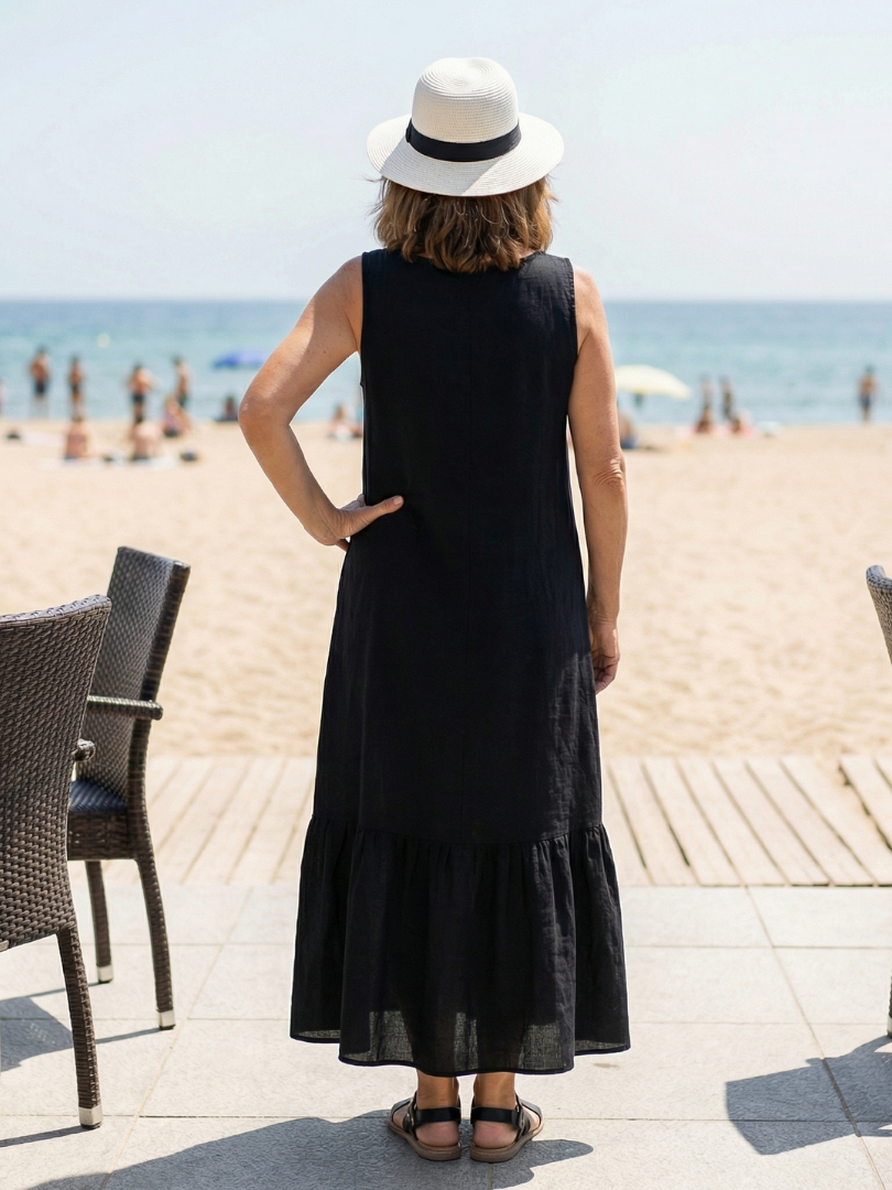Linna | Easy Drape Midi Dress