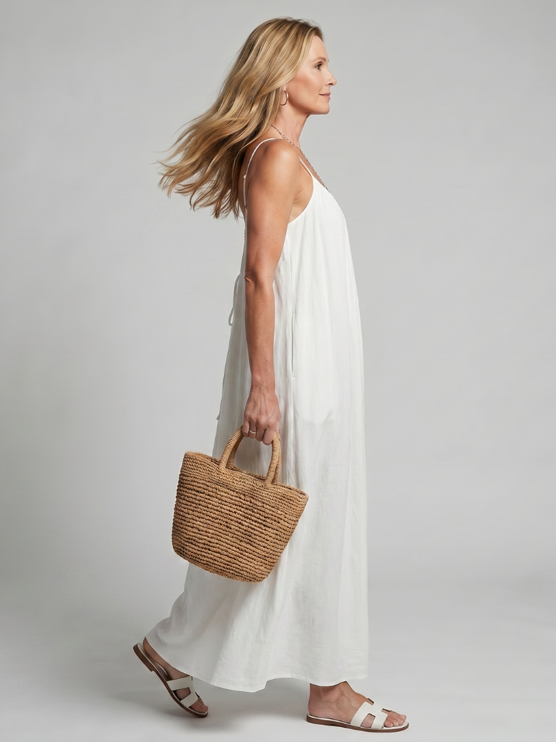 Lunine | Gathered Neckline Silhouette Loose Lounge Dress