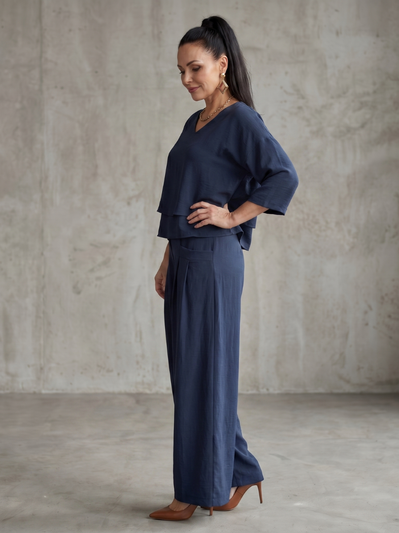 Callia | Layered Top Wide Leg Set