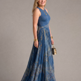 Tovassa | Sleeveless Printed Bodice And Flowing Maxi Skirt Set