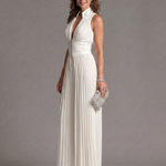 Tamsinrina | Pleated Halter Neck Wide Leg Jumpsuit