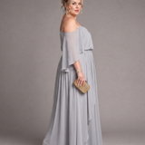 Vesbelle | Cold Shoulder Top And Flowing Maxi Skirt Set