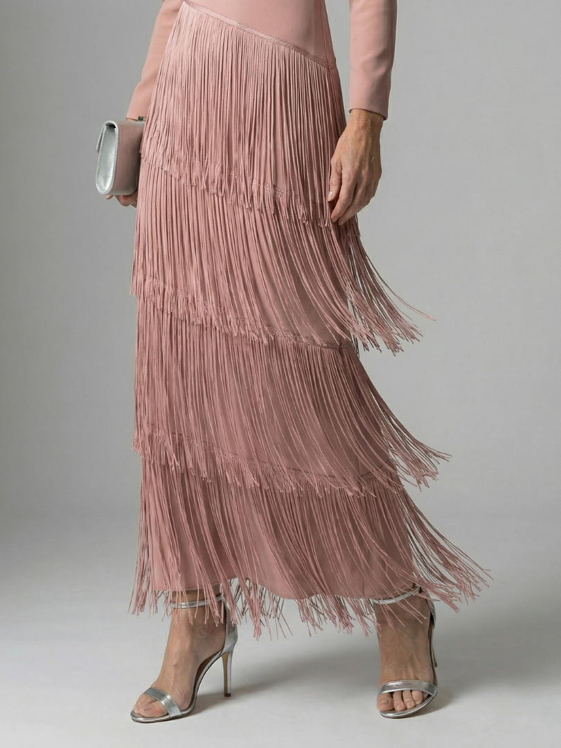Corrose | Fringe Layer Midi Dress