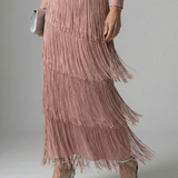 Corrose | Fringe Layer Midi Dress
