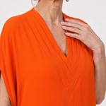 Verenabeth | V Neck Short Sleeve Knee Length Dress