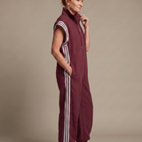 Mirania | Zip Front Stripe Panel Jumpsuit