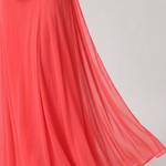 Orlalora | Mesh Yoke Ruched Maxi Dress