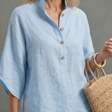 Frebeth | Button Front Relaxed Tunic Trouser Set