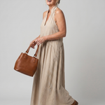 Elibelle | Halter Neck Relaxed Flowing Silhouette Midi Dress