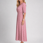 Verathea | Printed V Neck Midi Dress