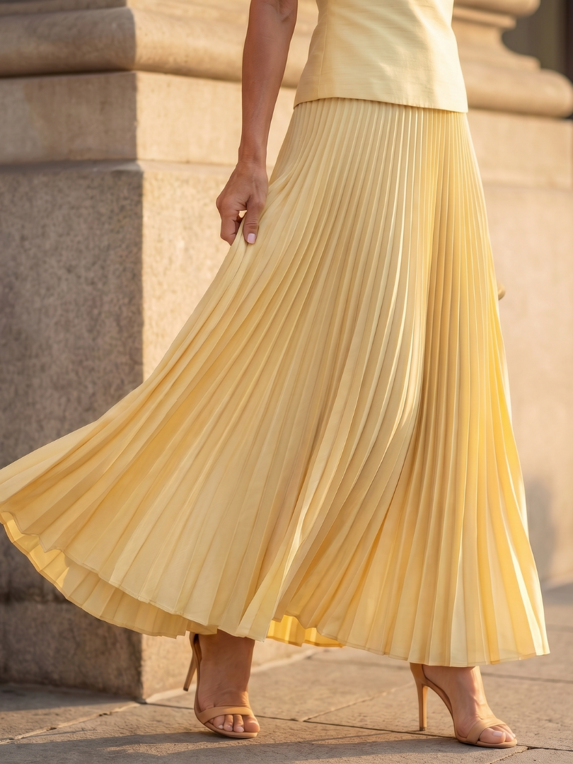 Thealia | Structured Bodice Pleated Skirt Set