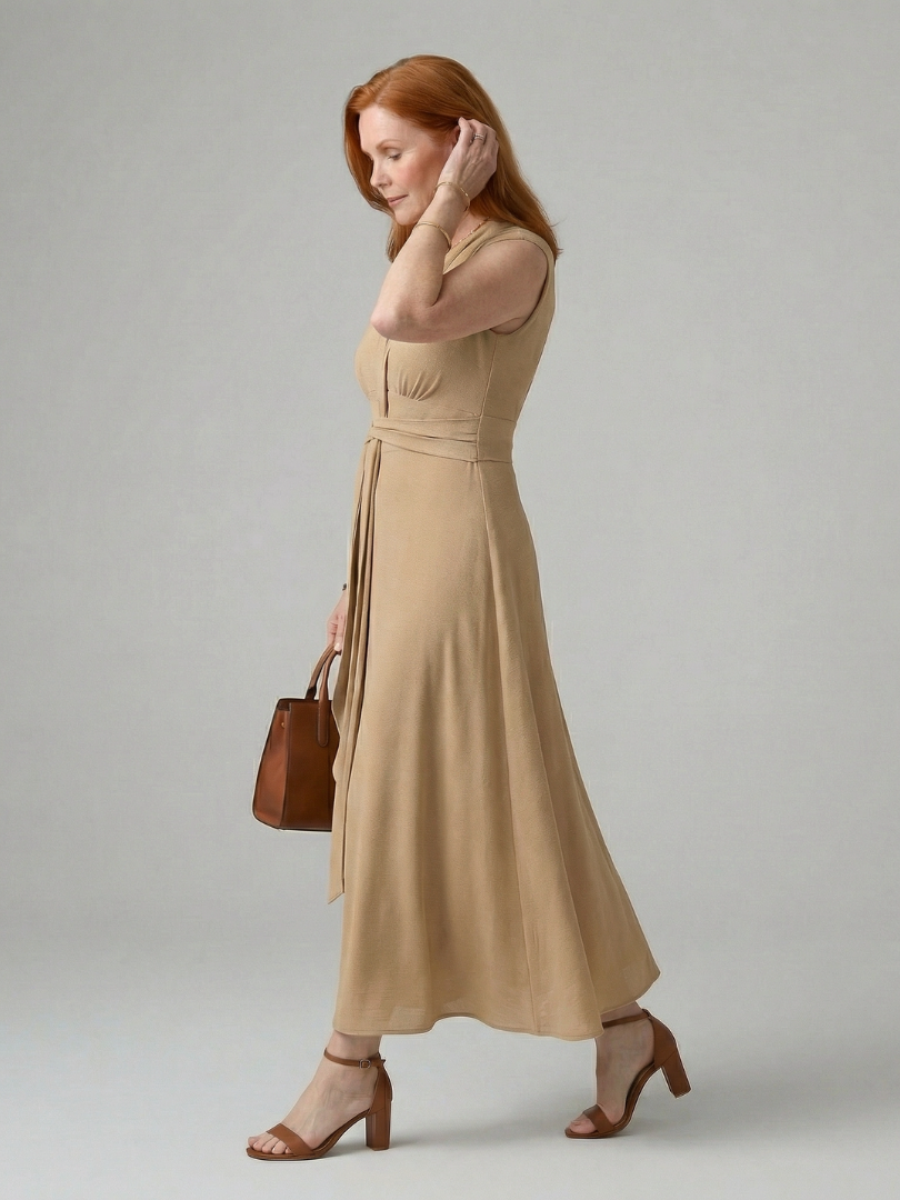 Kalmae | Clean Tie Midi Dress