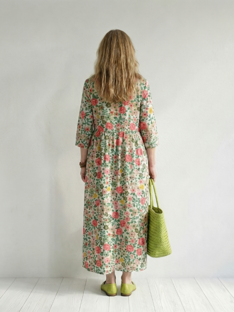 Lorina | Scatter Flower Midi Dress
