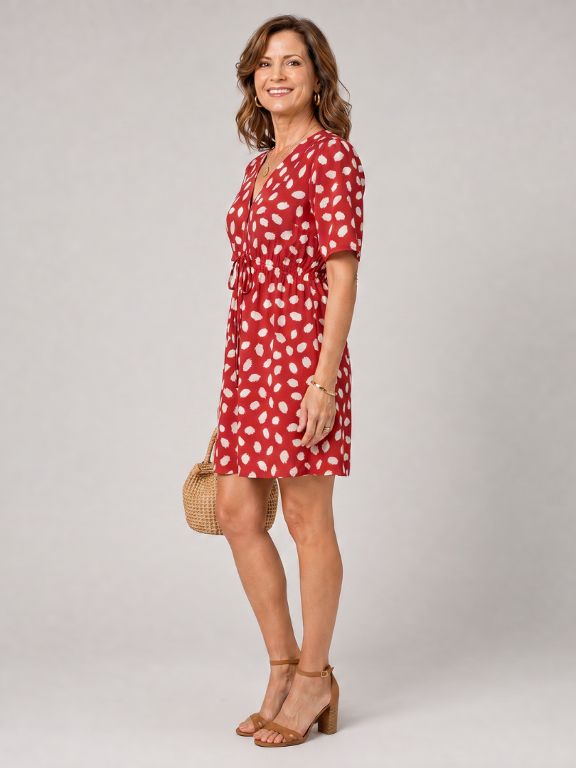 Faelette | Printed Button Front Mini Dress