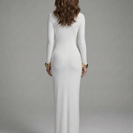 Milina | Long Sleeve Cutout High Neck Maxi Dress