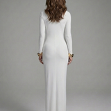 Milina | Long Sleeve Cutout High Neck Maxi Dress