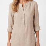Haletta | Button Front Sleeve Knee Length Dress