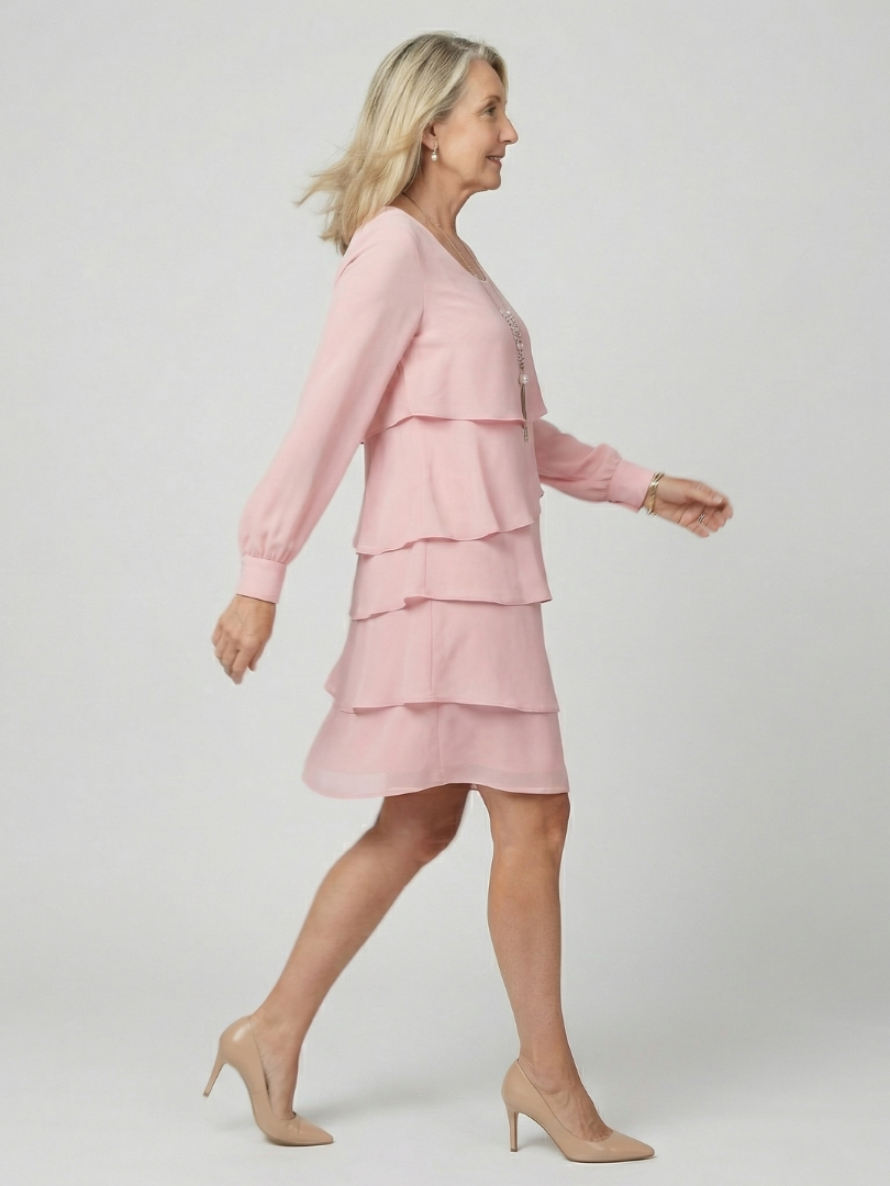 Liana | Clean Layered Knee Length Dress