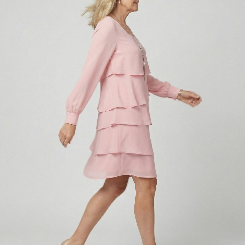 Liana | Clean Layered Knee Length Dress
