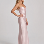 Zarthea | One Shoulder Draped Neckline Maxi Dress