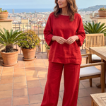 Saffa | Oversized Tunic Wide Leg Pant Set