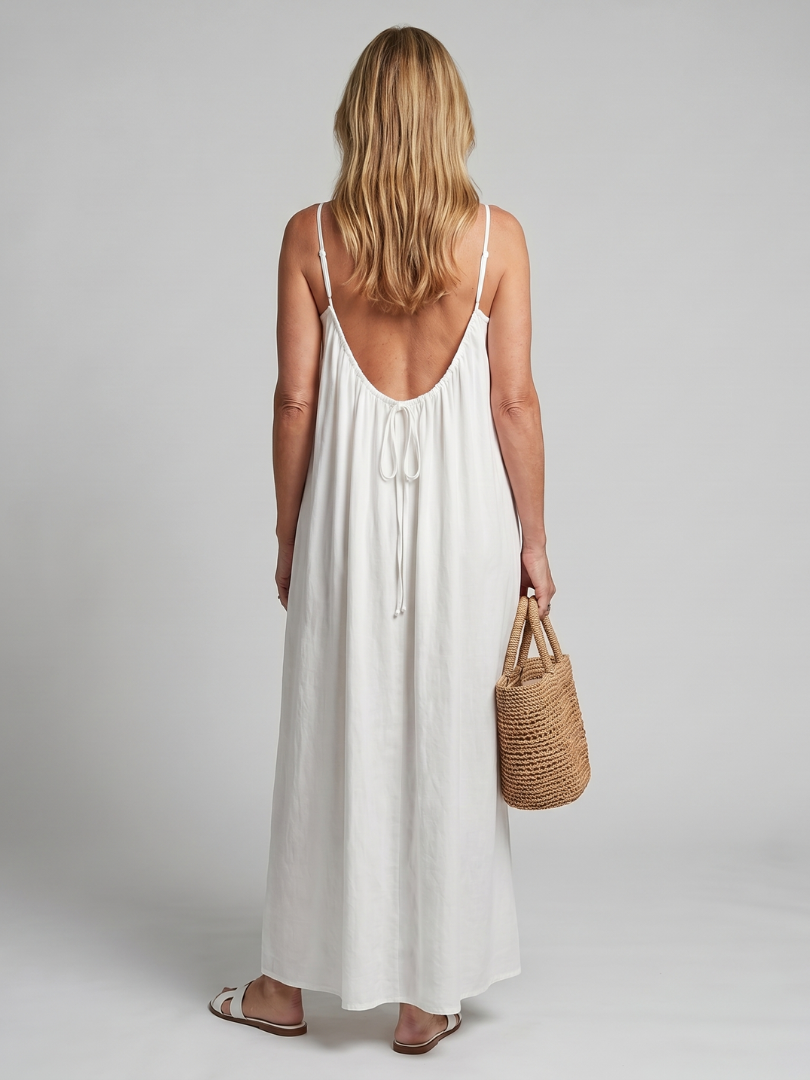Lunine | Gathered Neckline Silhouette Loose Lounge Dress
