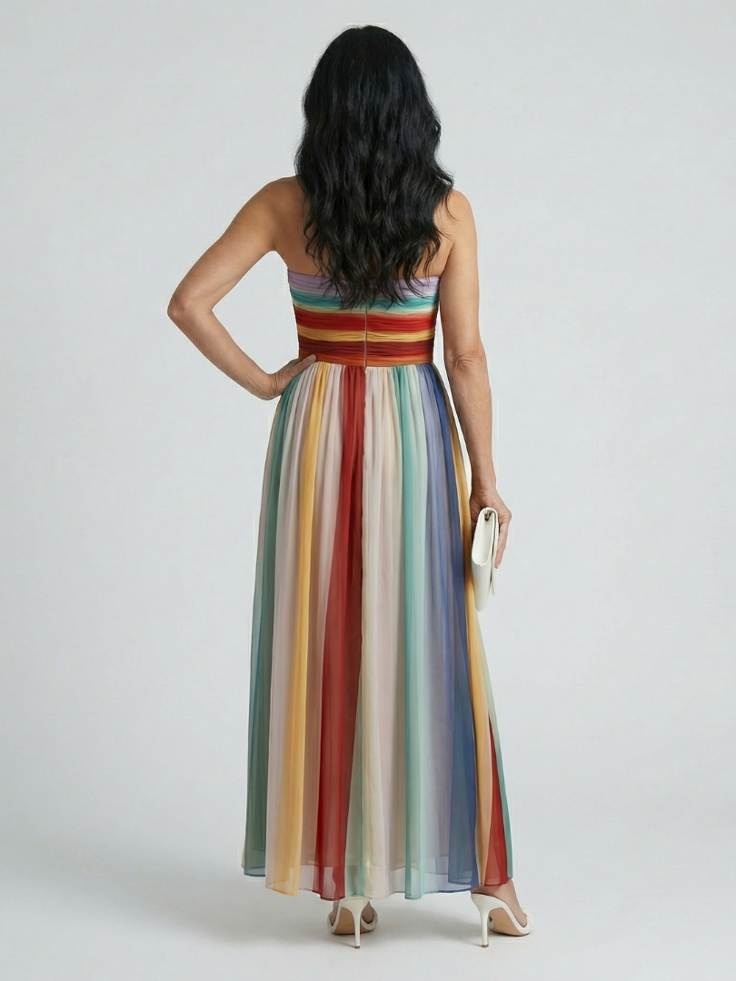Merdra | Light Stripe Maxi Dress