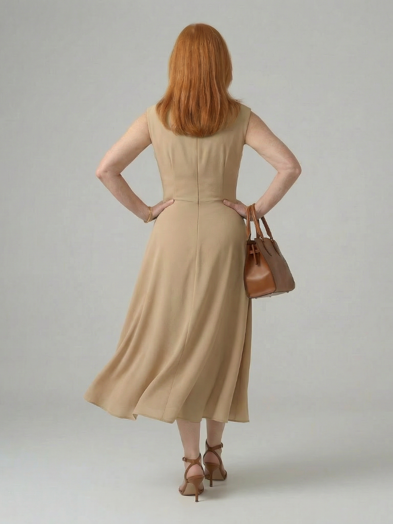 Kalmae | Clean Tie Midi Dress