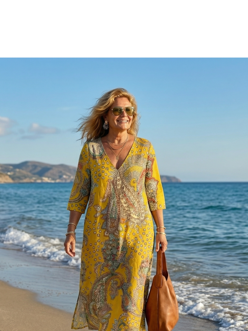 Serdra | Soft Paisley Midi Dress