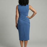 Esmenia | Asymmetric Drape Midi Dress