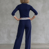 Saffmarie | Fitted Long Sleeve Top Wide Leg Pants Set