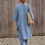 Penwynne | Loose Tunic Top Wide Leg Pant Set